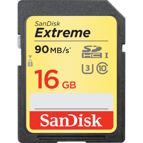 Карта памяти SanDisk SDHC Extreme Pro Class 10 UHS-I U3 (90/40MB/s) 16GB фото
