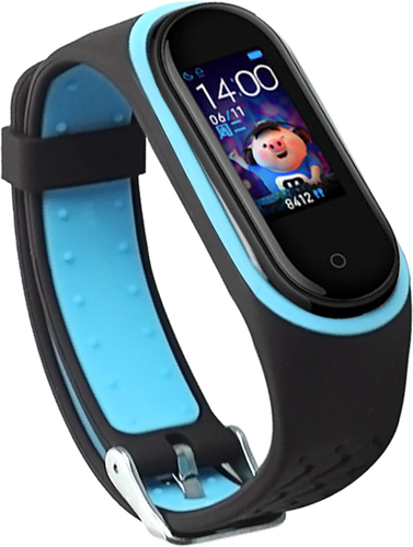 Силиконовый ремешок Bakeey для Xiaomi Mi Band 4&3 Smart Watch, черно-голубой фото