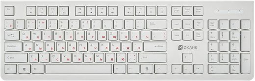 Клавиатура Оклик 505M, белый фото
