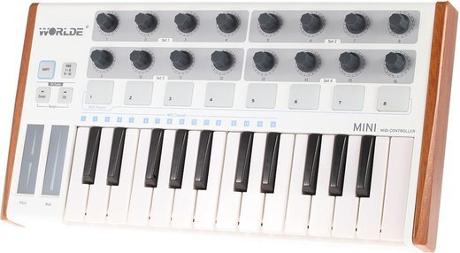 MIDI-контроллер Worlde 25 клавиш, белый фото