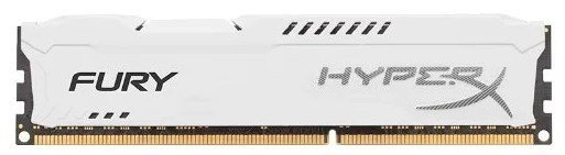 Память оперативная Kingston DDR3 8GB 1333MHz DDR3 CL9 DIMM HyperX FURY белая фото