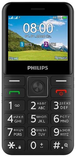 Мобильный телефон Philips Xenium E207 Черный фото