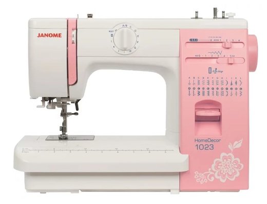 Швейная машина Janome HomeDecor 1023 белый/розовый фото