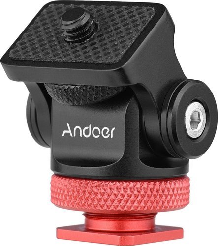 Крепление головки адаптера Andoer 360 градусов 1/4 дюймов винт для монитора, света, микрофона, красный фото