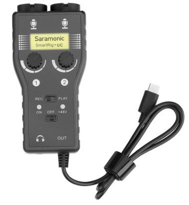 Адаптер Saramonic SmartRig+ UC для микрофона (вход XLR) двухканальный на USB-C фото