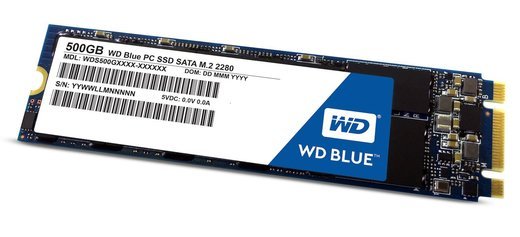 Жесткий диск SSD M.2 WD Blue 500Gb (WDS500G2B0B) фото