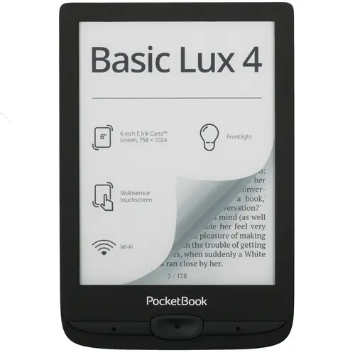 Электронная книга PocketBook 618 Basic Lux 4 Ink, черный фото