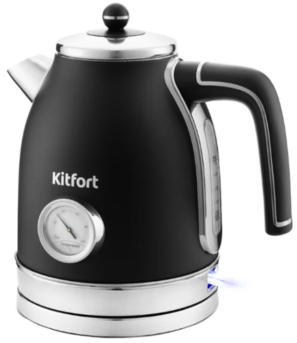 Чайник Kitfort KT-6102-1 черный с серебром фото