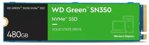 Жесткий диск SSD M.2 WD Green SN350 NVMe 480Gb (WDS480G2G0C) фото