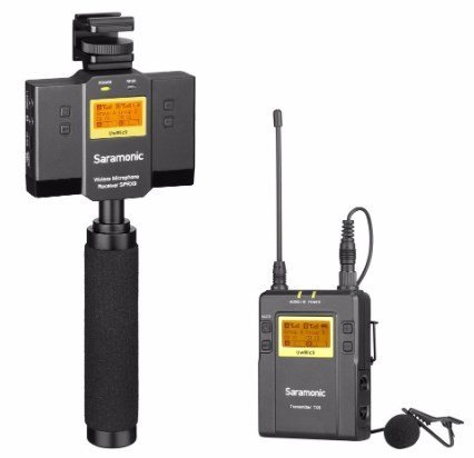Радиосистема Saramonic UwMic9 (TX9+SPRX9) петличная с 1 передатчиком и 1 приемником с держателем смартфона фото