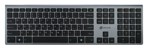 Беспроводная клавиатура Оклик 890S, серый фото