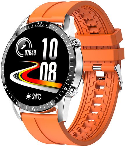 Умные часы Bakeey I9, силиконовый ремешок, оранжевый фото