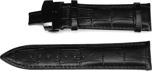 Кожаный ремешок Bakeey для часов, 22-24 мм, черный фото