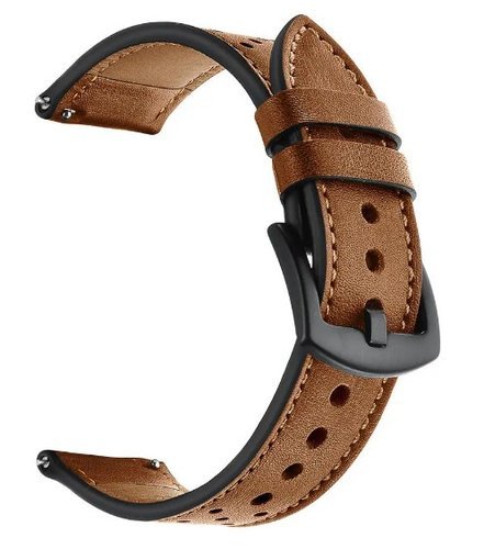 Кожаный ремешок для браслета универсальный, коричневый, 22 мм фото