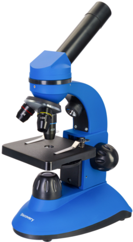 Микроскоп Discovery Nano Gravity с книгой, синий фото