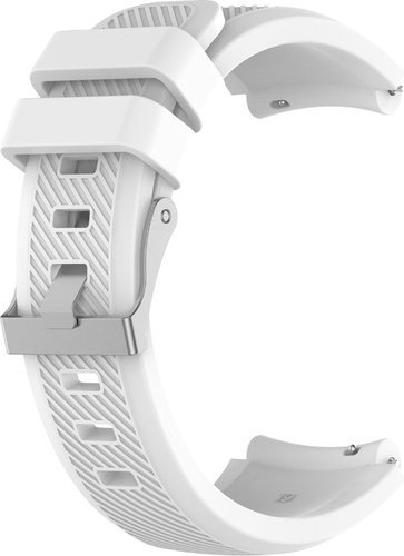 Силиконовый ремешок для часов Amazfit GTR 47mm, рельефный, белый фото