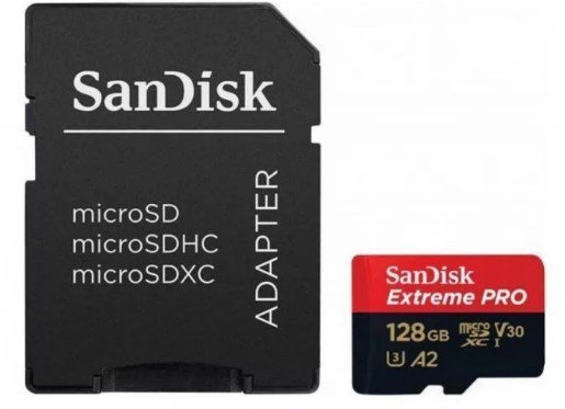 Карта памяти SanDisk microSDXC Extreme Class 10 UHS-I U3 (170/90MB/s) 128GB + ADP (SDSQXCY-128G-GN6MA) фото