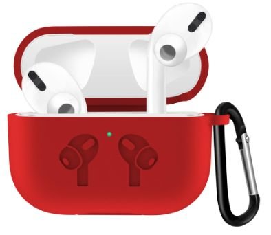 Чехол Bakeey с брелоком для Apple Airpods 3 / Airpods Pro 2019, противоударный, красный фото