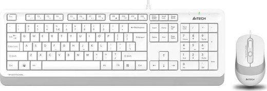 Клавиатура + мышь A4Tech Fstyler F1010, белый/серый фото