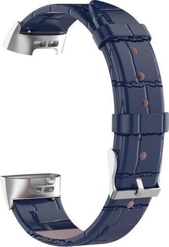 Сменный ремешок Bakeey, кожаный для Fitbit Charge 3, синий фото