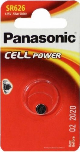 Батарейки Panasonic SR-626EL/1B дисковые серебряно-оксидные SILVER OXIDE в блистере 1шт фото