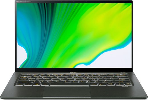 Ноутбук Acer Swift SF514-55T-50UE (Core i5-1135G7 2.40GHz/14.0''/1920x1080/IPS/TOUCH/8GB/512GB SSD/Integrated/Win10) зеленый фото