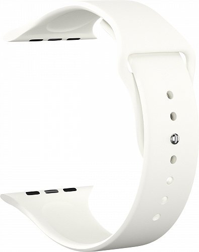 Ремешок силиконовый для Apple Watch 44мм, белый фото