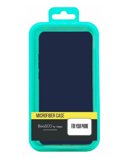 Чехол-накладка для Samsung Galaxy A34 синий, Microfiber Case, Borasco фото