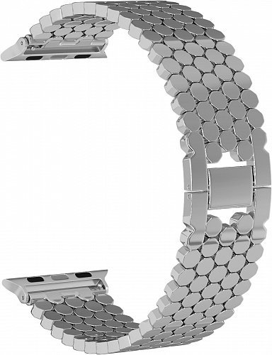 Ремешок металлический для Apple Watch 44мм, серебристый фото