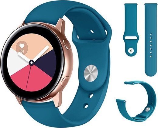 Ремешок Bakeey для часов BW-HL1, Galaxy Watch Active 2, Amazfit Bip Lite 20 мм, голубой фото