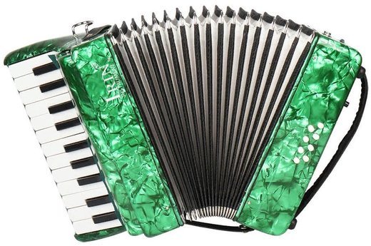 Аккордеон с 22 клавишами и 8 басами для начинающих, зеленый фото