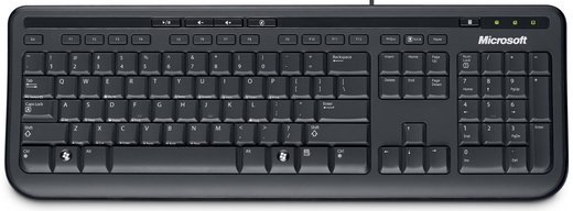 Клавиатура Microsoft Wired Keyboard 600, черный фото