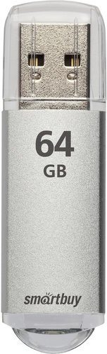 Флеш-накопитель Smartbuy V-Cut USB 2.0 64GB, серебряный фото