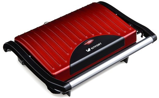 Сэндвичница Kitfort KT-1609-3 Panini Maker 640Вт красный/черный фото