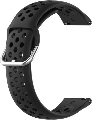Спортивный силиконовый ремешок Bakeey 20 мм для часов Samsung Galaxy Watch 3 (41 и 45 мм), Amazfit GTS, черный фото