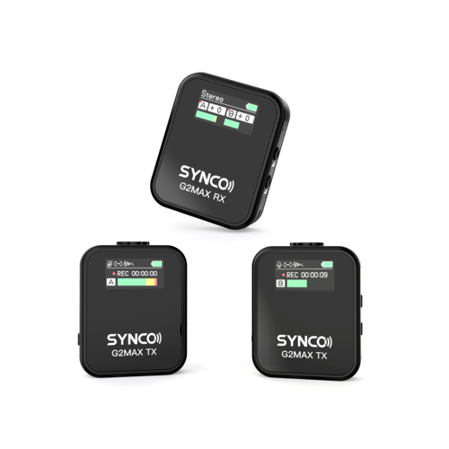 Микрофонная система SYNCO G2A2 MAX 2,4 ГГц (2 передатчика с памятью), беспроводная фото