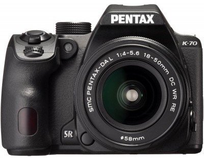 Зеркальный фотоаппарат PENTAX K-70 + объектив DA L 18-50 WR черный фото