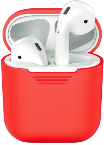 Чехол силиконовый Deppa для наушников Apple AirPods 1/2, красный фото