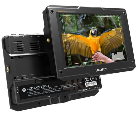 Профессиональный накамерный монитор Lilliput Н7 7" HDR 3D-LUT 1920x1200 1800 nit фото