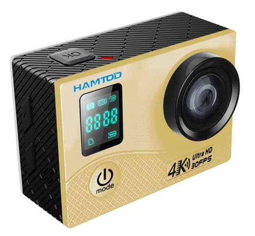 Экшн-камера HAMTOD H8A 4K 30fps WIFI с дистанционным управлением водонепроницаемая, золотой фото