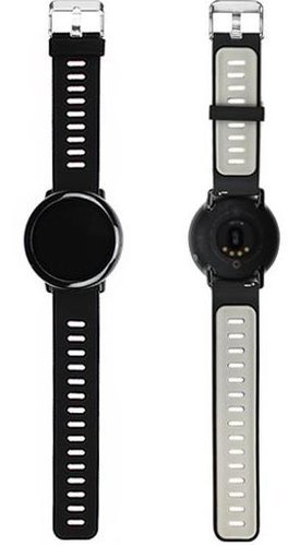 Ремешок универсальный Bakeey для часов Xaiomi Amazfit/Huawei Watch 2, силиконовый, черный, задняя сторона серая, 22 мм фото
