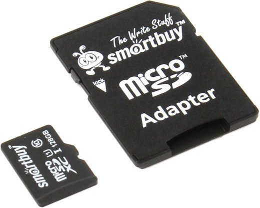 Карта памяти Smartbuy microSDXC Class 10 UHS-I U1 (80/20MB/s) 128GB + ADP фото