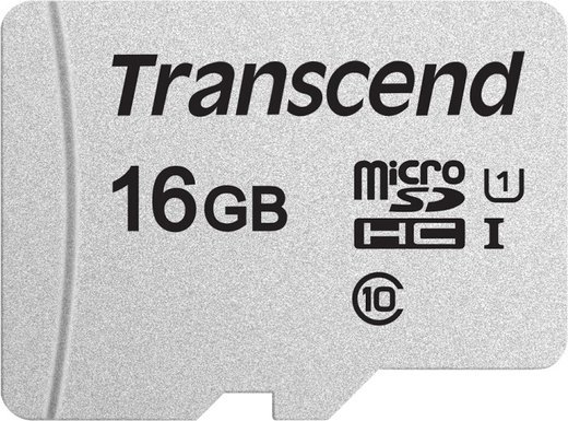 Карта памяти Transcend microSDHC 300S Class 10 UHS-I U1 (95/10 Mb/s) 16GB + ADP фото