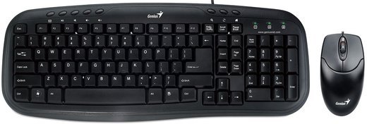 Клавиатура и мышь Genius KM-200,черный фото