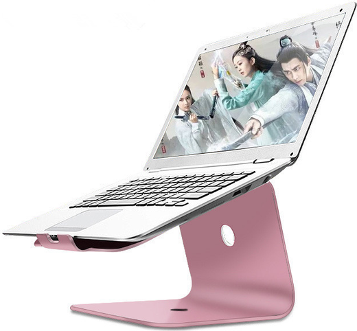 Настольная подставка для ноутбука 11-17", алюминий, розовое золото фото