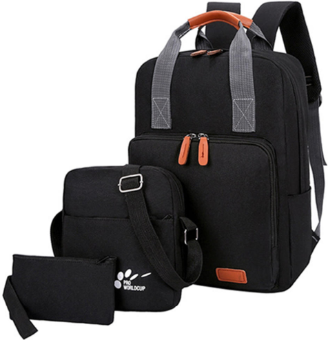 Комплект аксессуаров рюкзак для ноутбука, сумка, кошелек, черный фото
