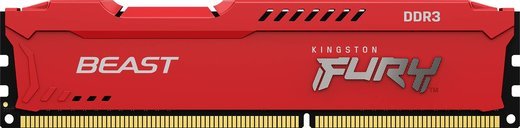 Память оперативная DDR3 8Gb Kingston Fury Beast Red 1600MHz CL10 (KF316C10BR/8) фото