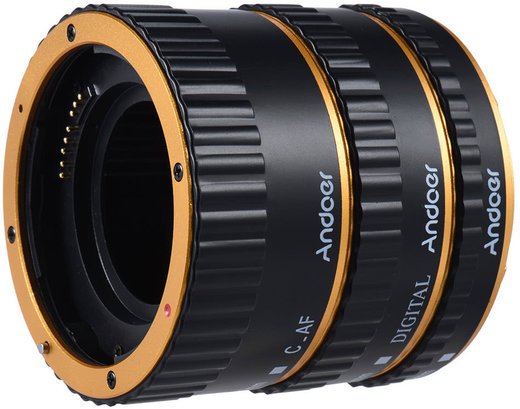 Удлинителное кольцо Andoer TTL для Canon EOS EF EF-S 60D 7D 5D II 550D, золото фото
