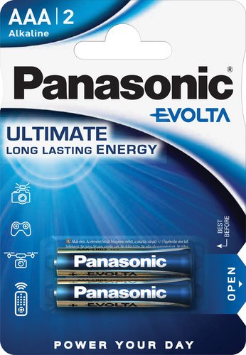 Батарейки Panasonic LR03EGE/2BP AAA щелочные Evolta в блистере 2шт фото