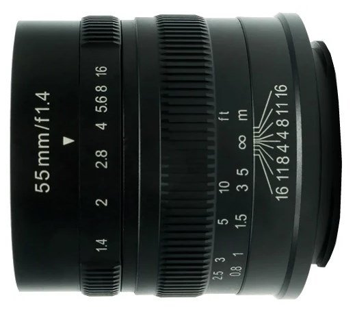Объектив 7Artisans 55mm F1.4 Fujifilm X черный фото